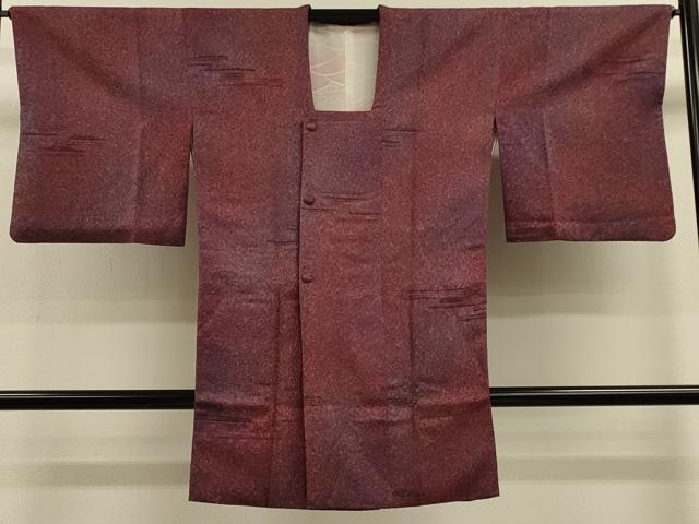 平和屋着物＃道行コート　霞文　暈し染め　ロング丈　正絹　逸品　CABL2896in