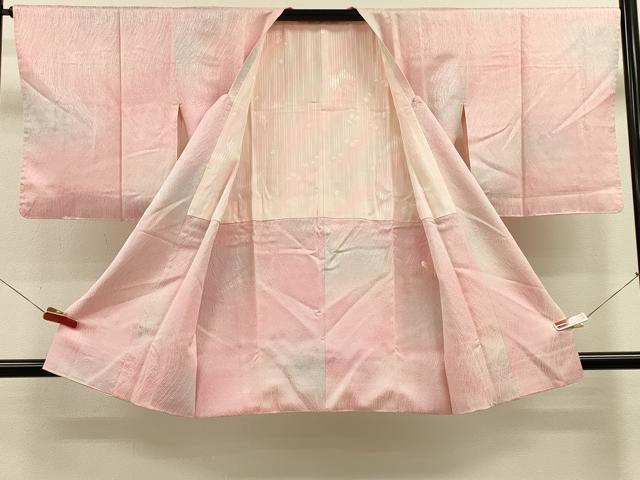 平和屋着物＃道行コート　霞流水文　暈し染め　ラメ糸　鈴乃屋扱い　正絹　逸品　未使用　CABL2910in