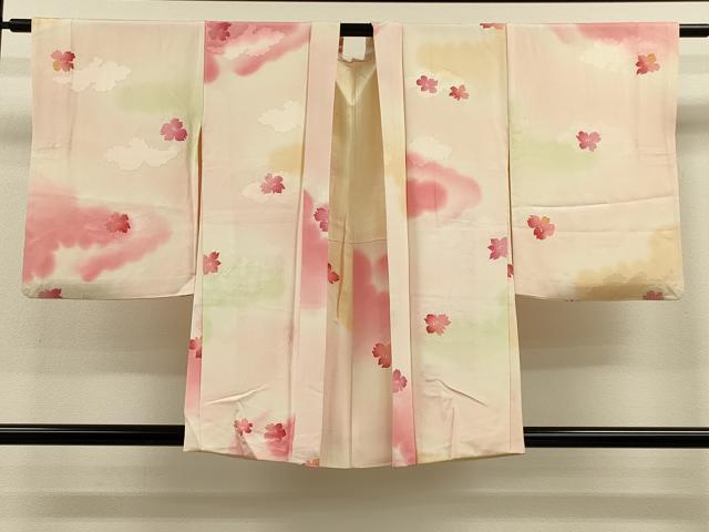 平和屋着物＃羽織 雲取り舞花文 暈し染め 正絹 逸品 CABL2914in