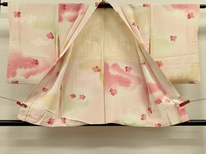 平和屋着物＃羽織 雲取り舞花文 暈し染め 正絹 逸品 CABL2914in