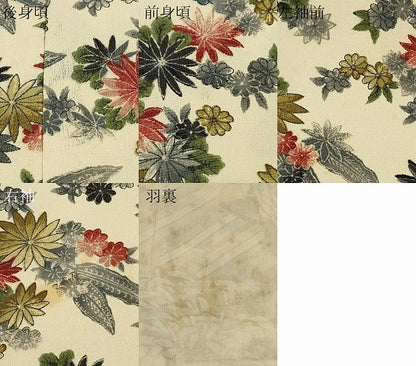 平和屋着物＃羽織 草花文 正絹 逸品 CABL2918in