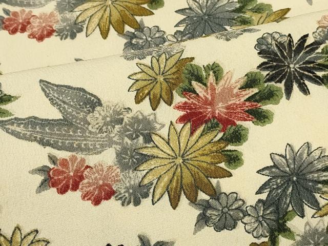 平和屋着物＃羽織 草花文 正絹 逸品 CABL2918in
