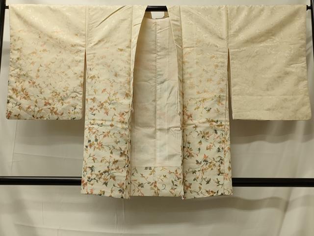 平和屋着物＃羽織 寿光織 草花文 金糸 正絹 逸品 CABL2925in