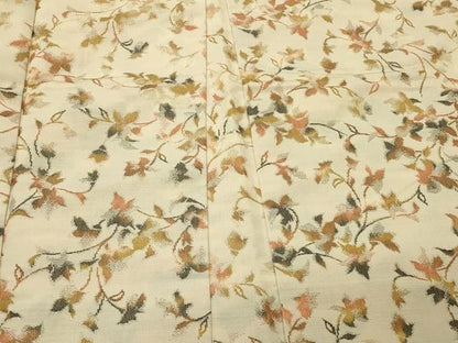 平和屋着物＃羽織 寿光織 草花文 金糸 正絹 逸品 CABL2925in