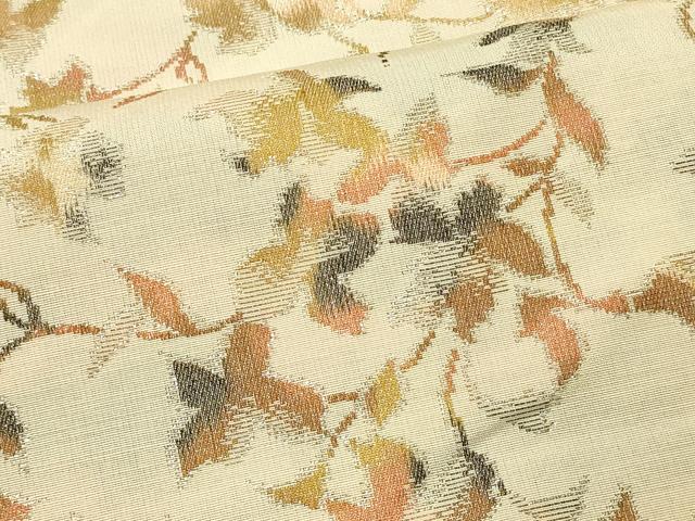 平和屋着物＃羽織 寿光織 草花文 金糸 正絹 逸品 CABL2925in