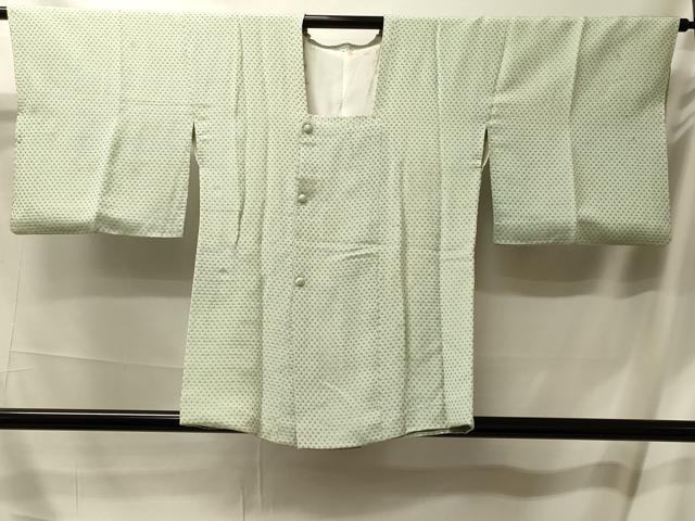 平和屋着物＃道行コート　お召地　丸文　正絹　逸品　CABL2932in