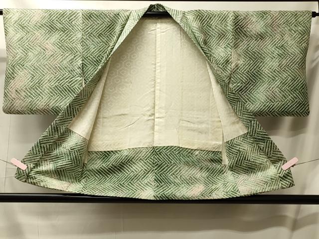 平和屋着物＃羽織　総絞り　檜垣文　正絹　逸品　CABL2934in
