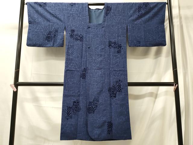 平和屋着物＃道行コート　輪奈ビロード　洋花文　ロング丈　正絹　逸品　CABL2938in