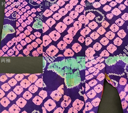 平和屋着物＃アンティーク 大正ロマン 羽織 総絞り 鹿の子蔦の葉文 正絹 逸品 CABL2940in