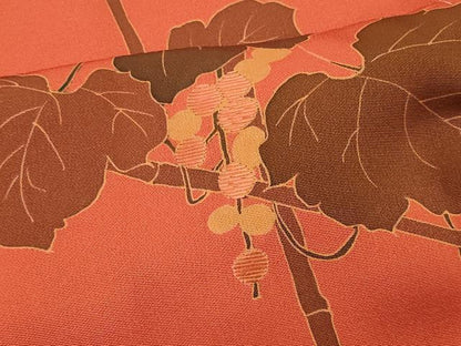 平和屋着物＃羽織 刺繍 葡萄蔦の葉文 正絹 逸品 未使用 CABL2945in