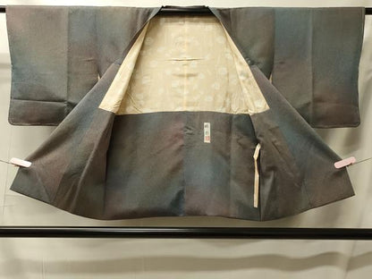 平和屋着物＃道行コート　作家物　霞流水文　暈し染め　正絹　逸品　未使用　CABL2948in