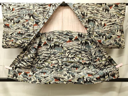 平和屋着物＃羽織 風景文 金彩 正絹 逸品 CABL2953in