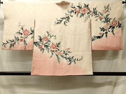 平和屋着物＃羽織 草花文 暈し染め 金彩 正絹 逸品 CABL2957in
