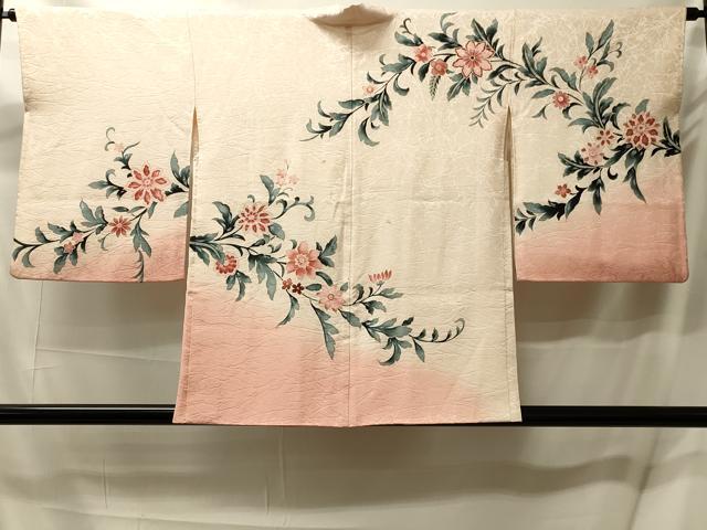 平和屋着物＃羽織 草花文 暈し染め 金彩 正絹 逸品 CABL2957in