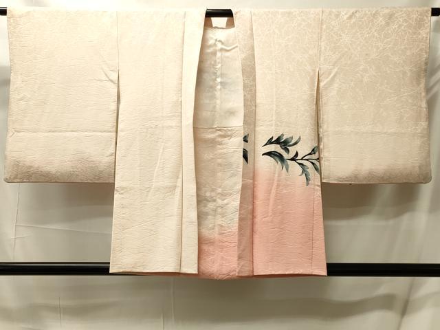 平和屋着物＃羽織 草花文 暈し染め 金彩 正絹 逸品 CABL2957in
