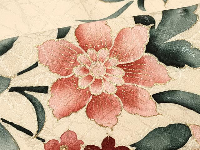 平和屋着物＃羽織 草花文 暈し染め 金彩 正絹 逸品 CABL2957in