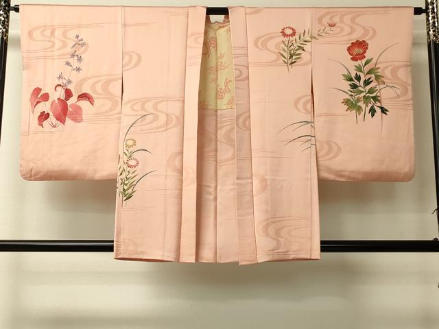平和屋着物＃羽織　流水花鳥文　金彩　正絹　逸品　CABL2967in