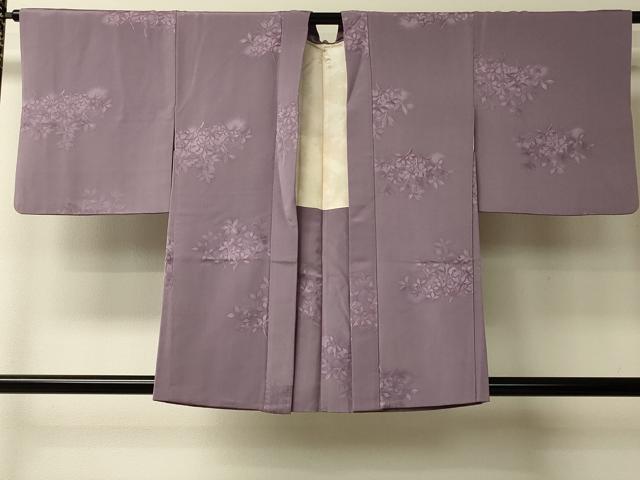 平和屋着物＃羽織　地紋起こし　枝葉文　正絹　逸品　CABL2977in