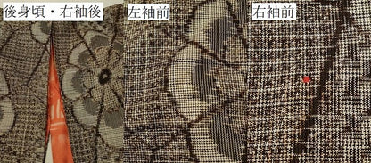平和屋着物＃アンティーク大島　本場大島紬　長羽織　幾何学花文　正絹　逸品　CABL2982in