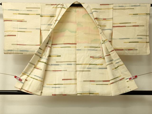 平和屋着物＃羽織　横段文　正絹　逸品　CABL2987in