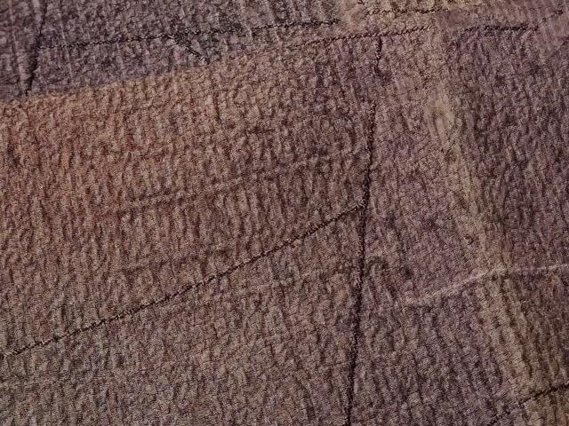 平和屋着物＃道行コート　幾何学文様　暈し染め　正絹　逸品　CABL2992in
