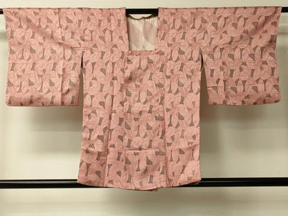 平和屋着物＃道行コート　地紋起こし　葉づくし　正絹　逸品　CABL2993in
