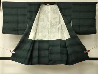 平和屋着物＃道行コート　横段文　さが美扱い　正絹　逸品　未使用　CABL2994in