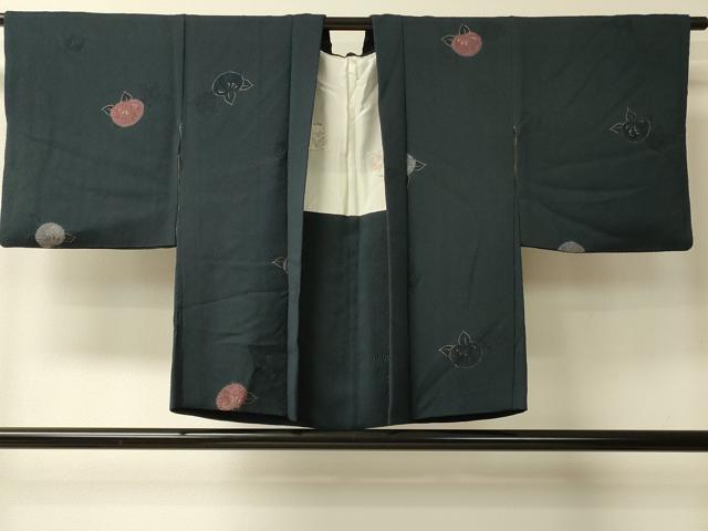 平和屋着物＃羽織　地紋起こし　橘　金彩　正絹　逸品　CABL3004in
