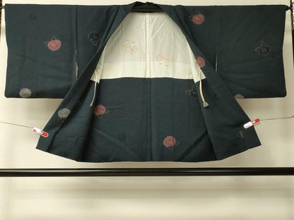 平和屋着物＃羽織　地紋起こし　橘　金彩　正絹　逸品　CABL3004in