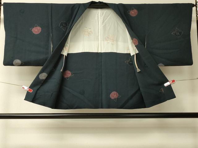 平和屋着物＃羽織　地紋起こし　橘　金彩　正絹　逸品　CABL3004in