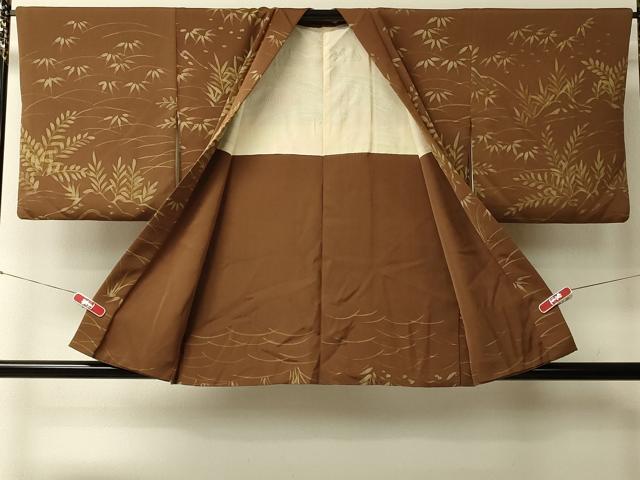 平和屋着物＃羽織　ろうけつ染め　草葉文　正絹　逸品　CABL3006in