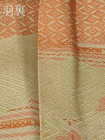 平和屋着物＃道行コート　地紋起こし　舞花文　金彩　正絹　逸品　CABL3010in