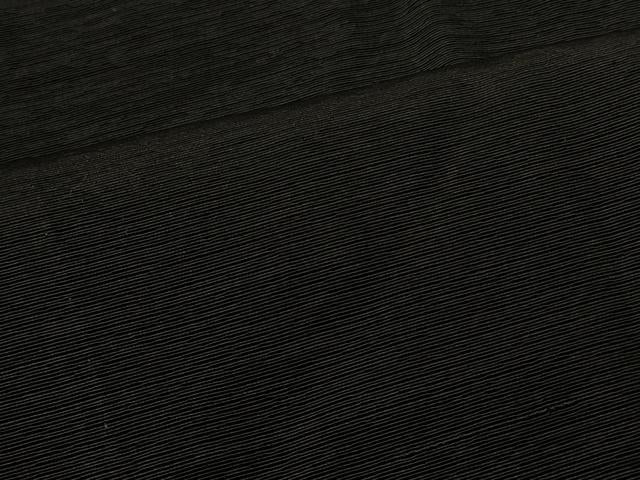 平和屋着物＃和装コート　黒地　ロング丈　正絹　逸品　CABL3013in
