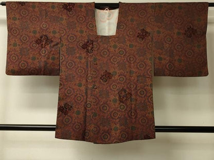 平和屋着物＃道行コート　ビロード　正倉院花文　正絹　逸品　CABL3015in