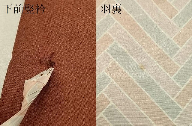 平和屋着物＃道行コート　雨コート　単衣　枝花間道　ロング丈　正絹　逸品　CABL3020in