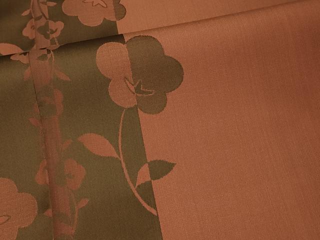 平和屋着物＃道行コート　雨コート　単衣　枝花間道　ロング丈　正絹　逸品　CABL3020in
