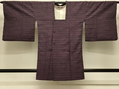 平和屋着物＃道行コート　横段文　小田急百貨店扱い　正絹　逸品　CABL3021in