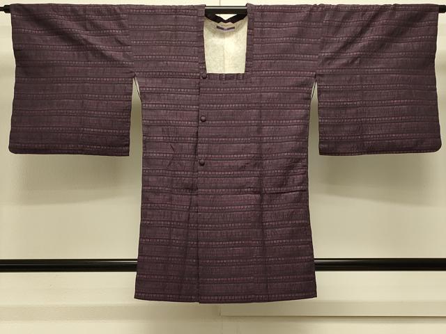 平和屋着物＃道行コート　横段文　小田急百貨店扱い　正絹　逸品　CABL3021in