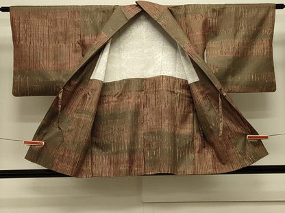 平和屋着物＃道中着　杢目文様　正絹　逸品　CABL3022in