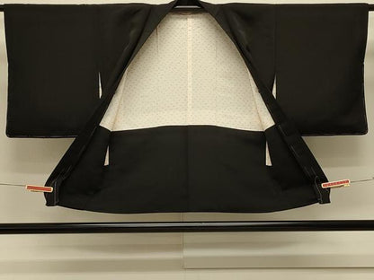 平和屋着物＃羽織　草花文　黒地　金彩　正絹　逸品　未使用　CABL3026in
