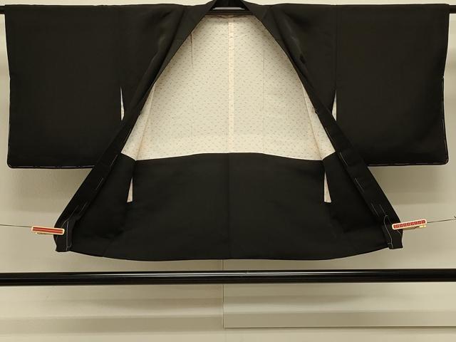 平和屋着物＃羽織　草花文　黒地　金彩　正絹　逸品　未使用　CABL3026in