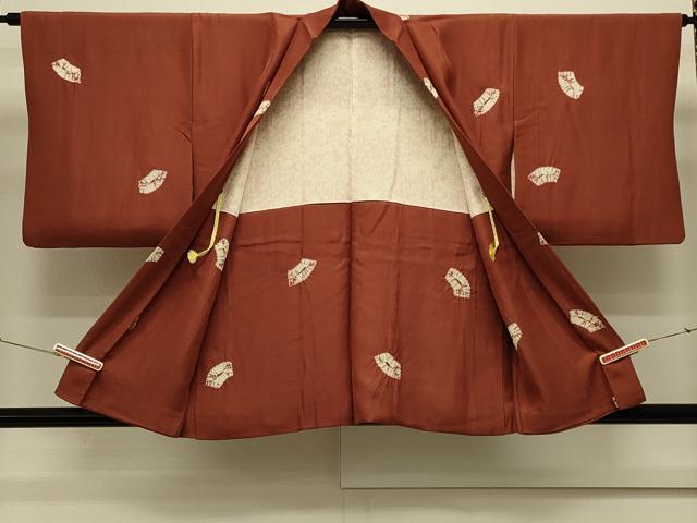 平和屋着物＃羽織　総絞り　地紙文　正絹　逸品　CABL3048in