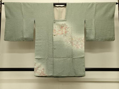 平和屋着物＃道行コート　総刺繍　風景草花文　暈し染め　正絹　逸品　CABL3053in