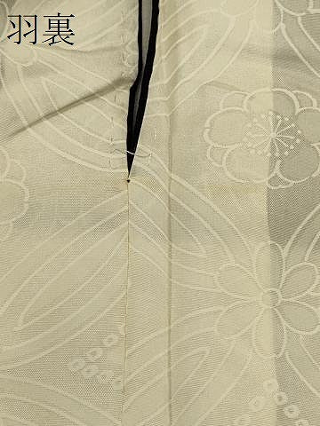 平和屋着物＃道行コート　七宝石畳文　黒地　正絹　逸品　未使用　CABL3056in