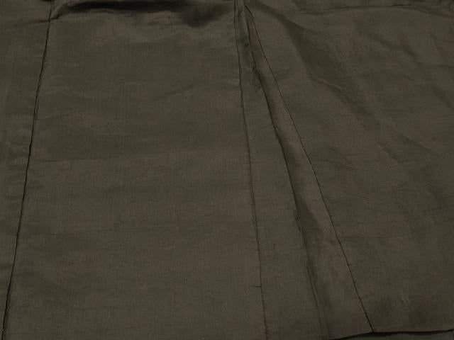 平和屋着物＃男性　長羽織　黒紋付き　正絹　逸品　CABL3064in