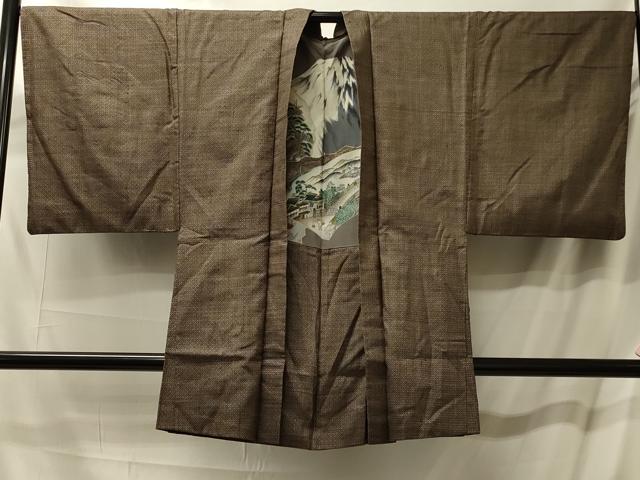 平和屋着物＃男性　男柄の最高峰　西郷柄　西郷絣　本場大島紬　長羽織　正絹　逸品　CABL3067in