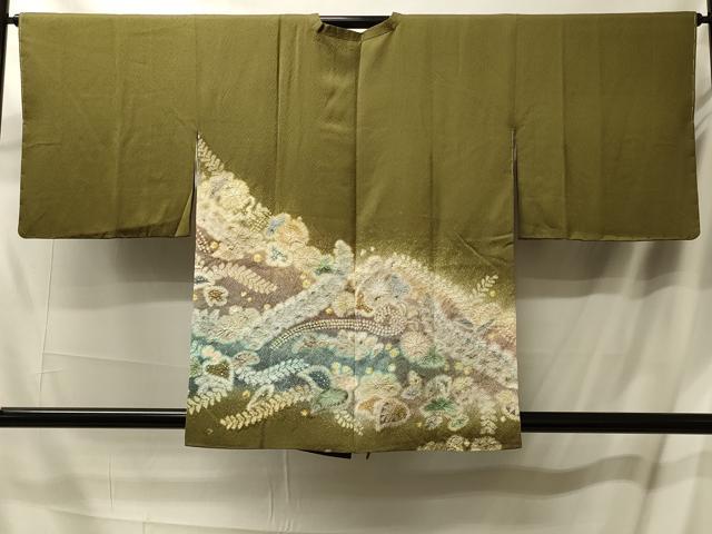 平和屋着物＃道行コート　絞り　辻が花　金銀彩　正絹　逸品　未使用　CABL3068in