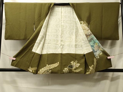 平和屋着物＃道行コート　絞り　辻が花　金銀彩　正絹　逸品　未使用　CABL3068in