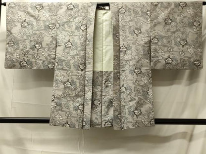 平和屋着物＃本場染大島紬　羽織　総絣　流水風景文　正絹　逸品　CABL3069in