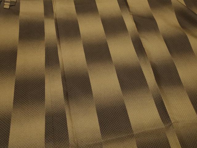 平和屋着物＃本場染大島紬　道中着　市松文様　ショール付き　ロング丈　正絹　逸品　CABL3071in
